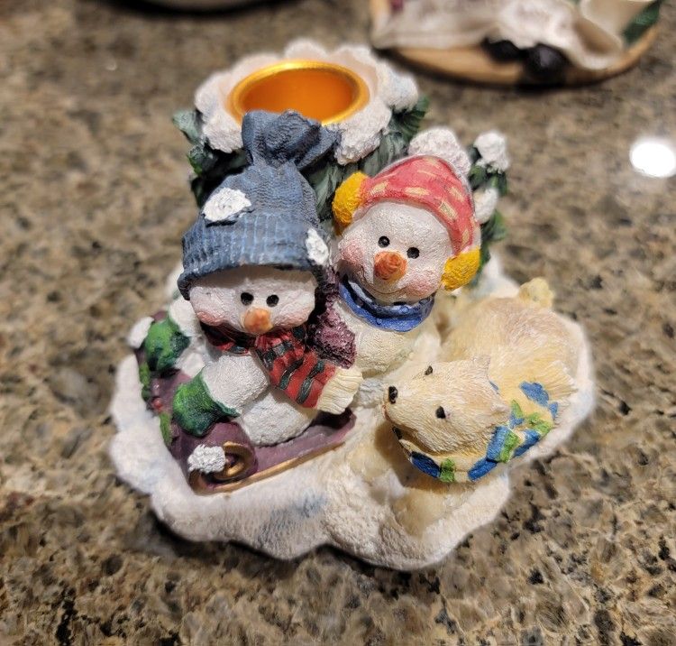 Snowmen Candle holder
