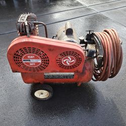 Montgomery Ward Heavy Duty Air Compressor, 1 hp, works