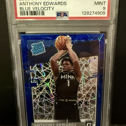 2020-21 Panini Donruss Optic Rated Rookie Anthony Edwards #151 Blue Velocity