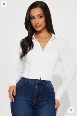 Cropped blouse top