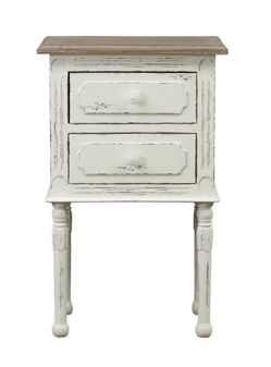 Baxton Studio Anjou Traditional French Accent Nightstand, Medium, White - New in Box