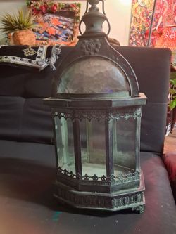 Vintage metal candle holder