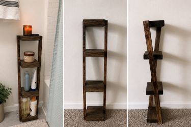 ✨ Handcrafted Wooden Ladder Shelf – Stylish, Functional & Built to Last ✨