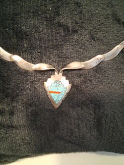 Turquoise Arrow Head Necklace