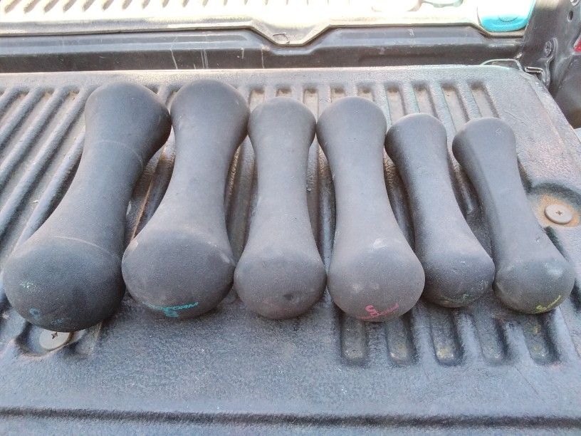 Set Of Rubber Coated Dumbbells 3 Lb, 5 Lb, 8 Lb, 32 Lb Total Weight