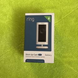RING Stick Up Cam Pro Battery Indoor/Outdoor 1080p Full HD Security Camera White
