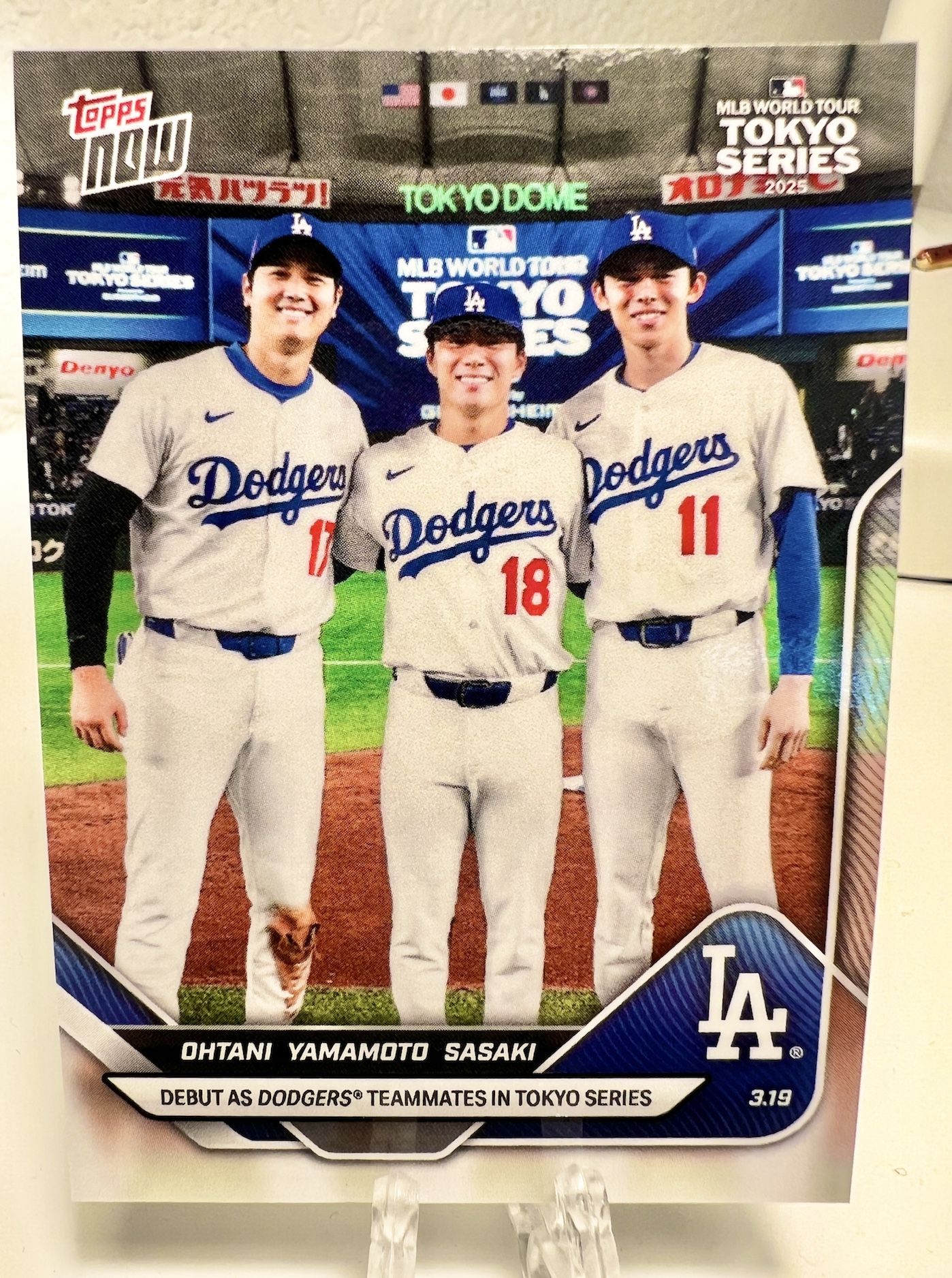 Shohei Ohtani Yoshinobu Yamamoto Roki Sasaki Rookie Topps Dodgers
