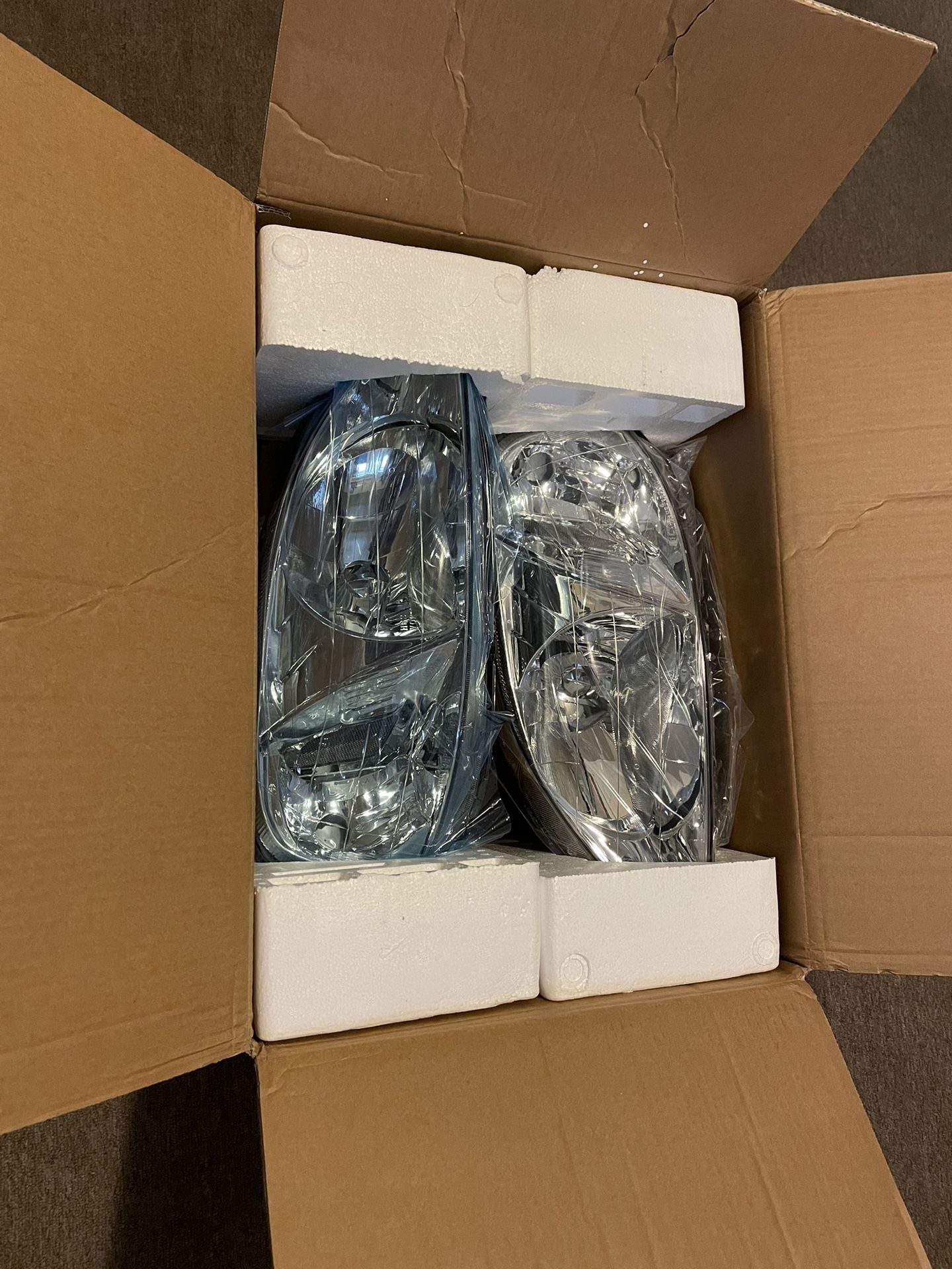 Honda Civic Headlights Chrome Housing Clear Len Clear Reflector