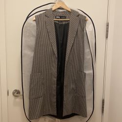 Zara Houndstooth Vest