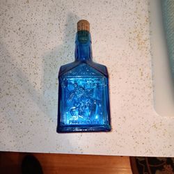 Paul Revere Vintage Blue Glass Bottle 