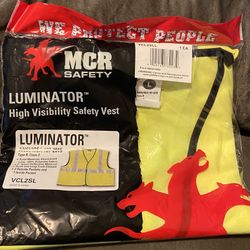 MCR Luminator Type R Class 2 High Visibility Safety Vest Size LG VCL2SL