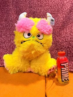 Yellow Monster Plush Stuffed Animal with Tag