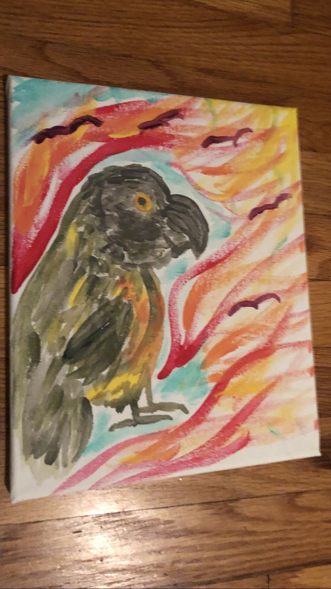 Senegal parrot painting