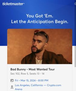 Bad Bunny March 15