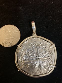 Atocha silver coin pendant