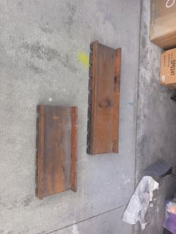 Rustic Wood Wall Shelves – Set of 2