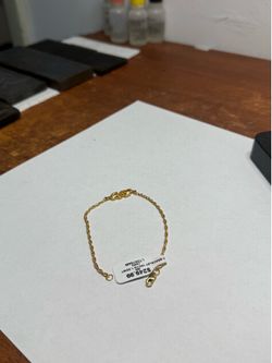Double gold heart bracelet