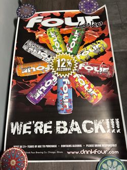 Four Loko Promo poster beer alcohol liquor 27.25” x 18”