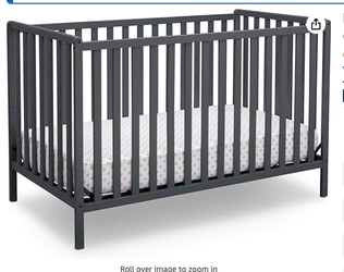 Delta Children Heartland 4-in-1 Convertible Crib & Mattress, Chocolate - NEW in Box
