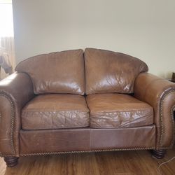 Leather Sofa And Just Two Drawer