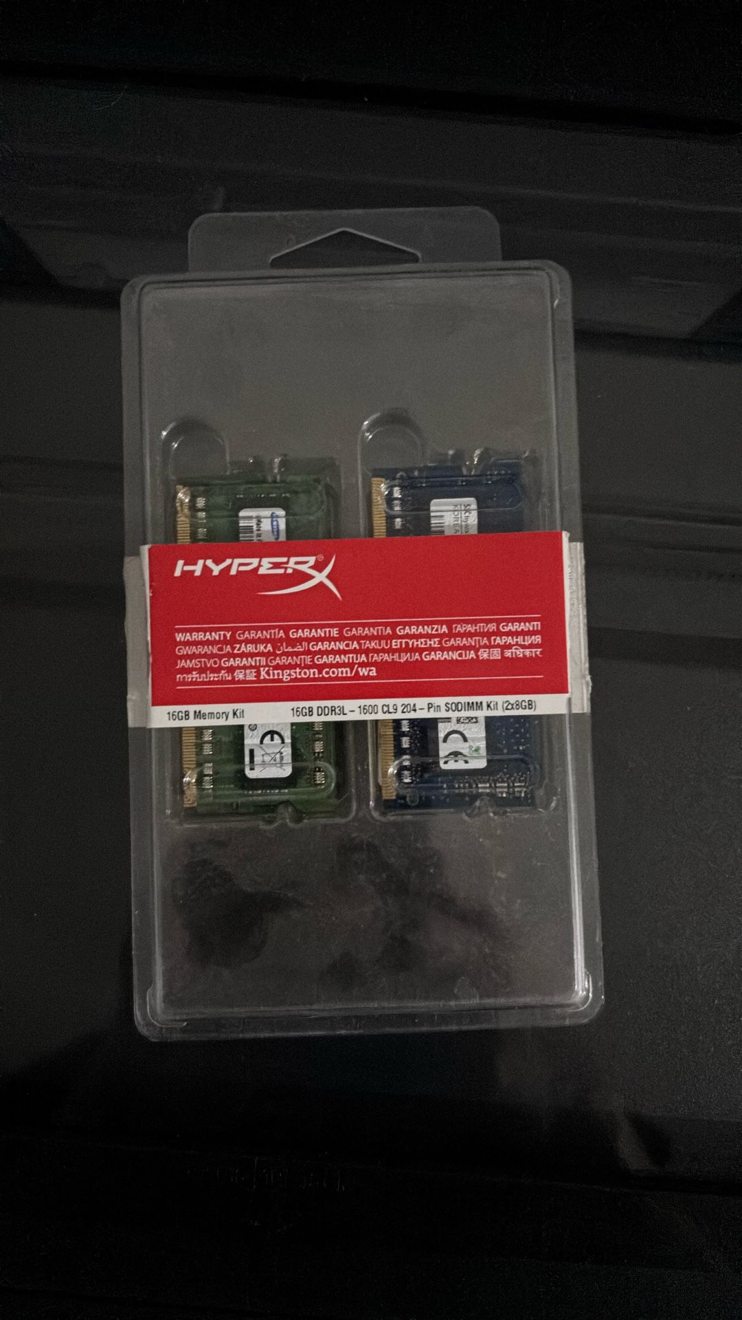 HYPERX 16gb DDR3L