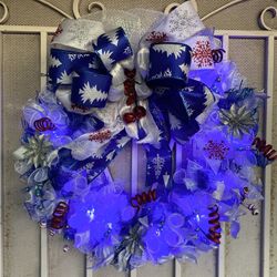 Beautiful Winter Blue Wreath