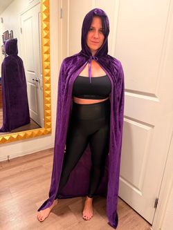 Black chiffon cape. Halloween one size