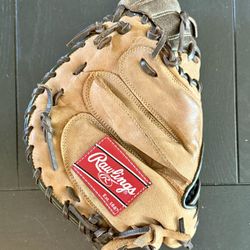 Rawlings RCM30C Catchers Mitt Joe Mauer RHT Lite Toe Baseball Glove 