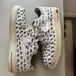 Nike Air Force 1 07 QS Low All Over Logo Whit
