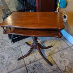 Wooden Two-Tiered Table-Vintage