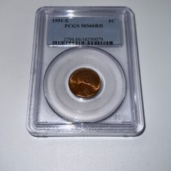 1951 S “wheat Penny” MS66rd