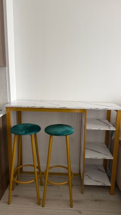 High table with stools