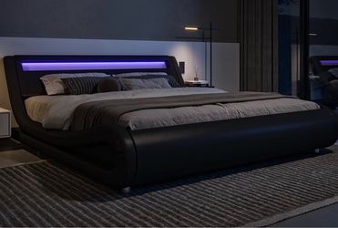 QUEEN LED PLATFORM BEDFRAME