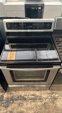 Whirlpool Glass Top Stove Stainless Steel With Digital Display
