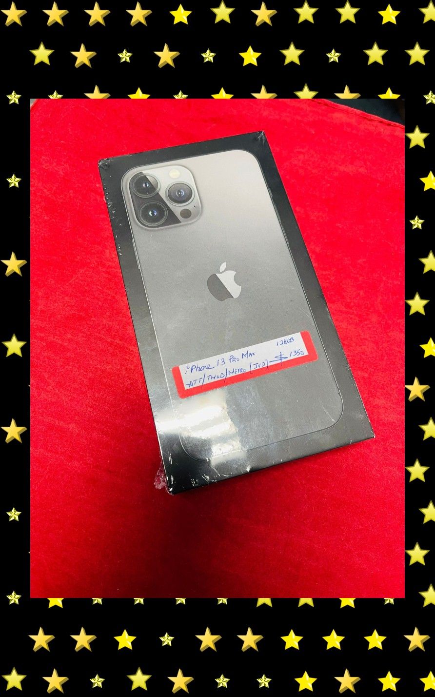 iPhone 13 ProMax New Sealed Finance for 18 DOWN no credit needed starting @