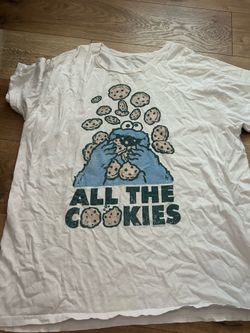 2XL  Sesame Street All The Cookies Short Sleeve Women´s Tee