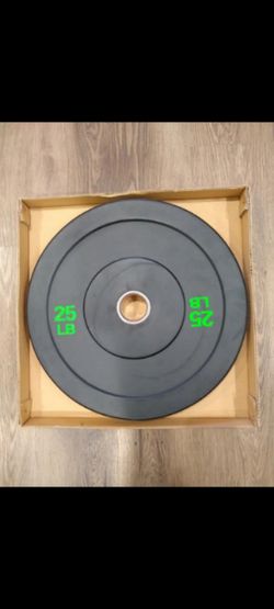 OLYMPIC BUMPER WEIGHT  
  PLATES.