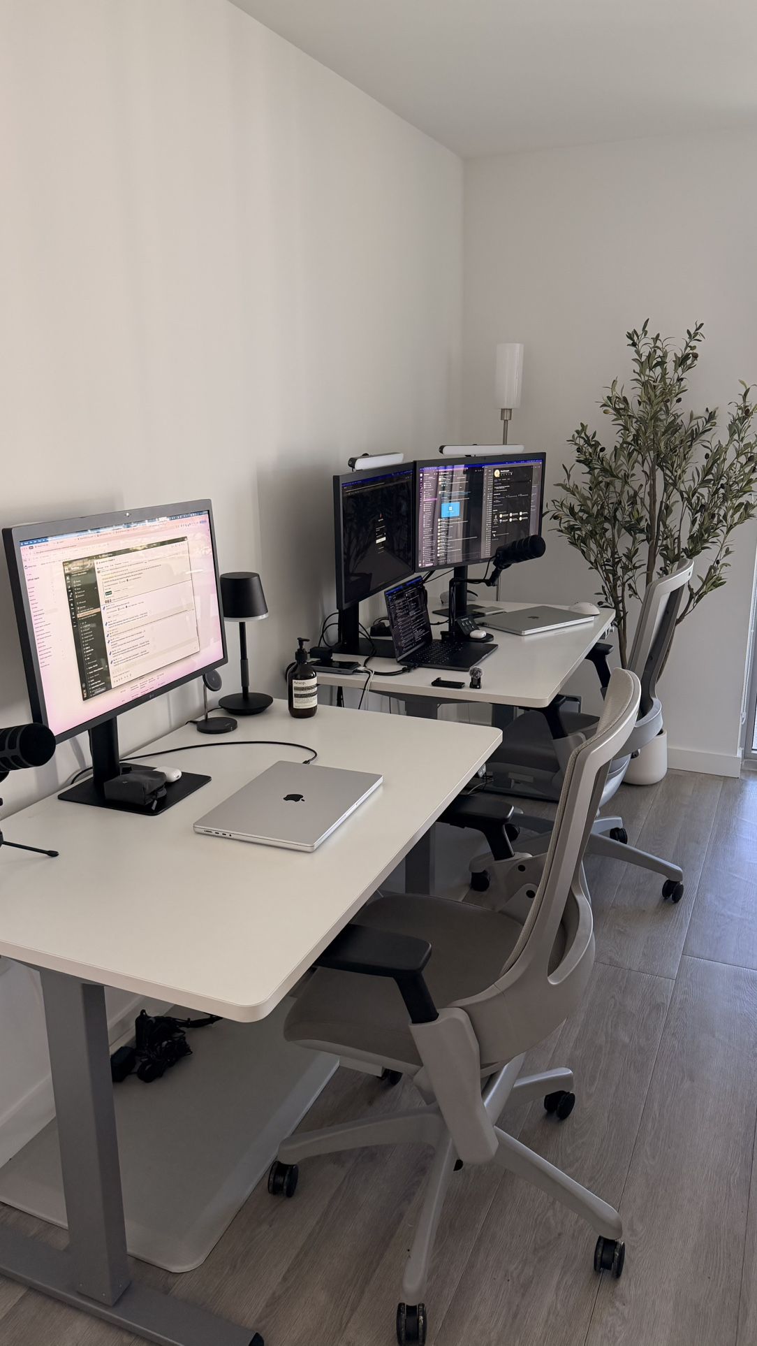 Adjustable Standing Desks + Ergonomic Chairs – Sets in Good Condition