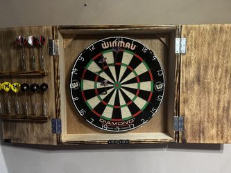 Custom Wooden Dartboard Cabinet