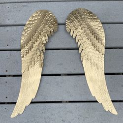 ***REDUCED***Beautiful Gold Metal Angel Wings For Indoor Or Outdoor Decor