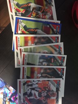 Trading football cards
