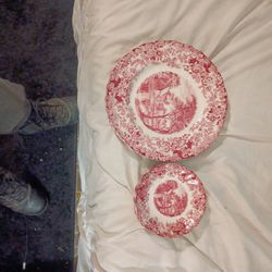 Collectible Dishware. 4-Plates and 6 Transfer Plates. Mill Stream - Made in England by Johnson Bros