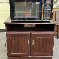 Microwave wooden table stand