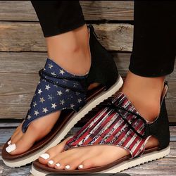 Women’s Patriotic American Flag Sandals