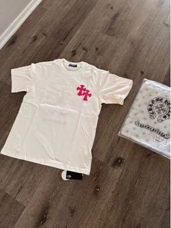 White & Pink Chrome Hearts Tee