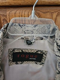 Rogue Leather Snake Skin Jacket Sz Med