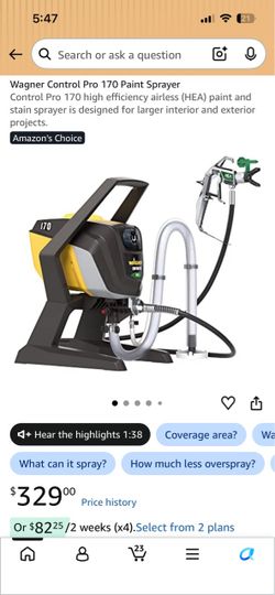 Wagner Control Pro 170 Airless Paint Sprayer