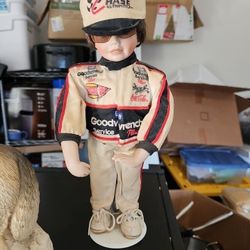 Nascar Doll On Display Stand