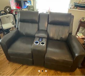 Power Recliner Loveseat with Console