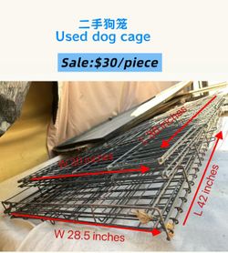 Moving and clearing out some pet items. Selling two large wire dog cages.